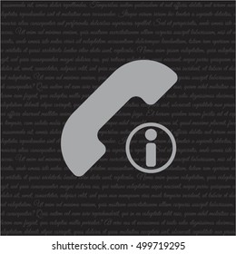 Web icon. Information call, Information about calls