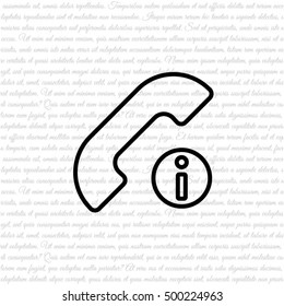 Web icon. Information call, Information about calls