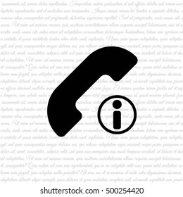 Web icon. Information call, Information about calls