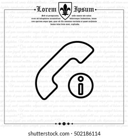 Web icon. Information call, Information about calls