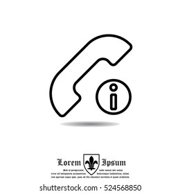 Web icon. Information call, Information about calls