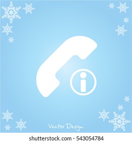Web icon. Information call, Information about calls