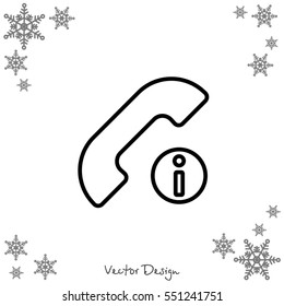 Web icon. Information call, Information about calls