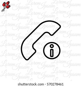 Web icon. Information call, Information about calls