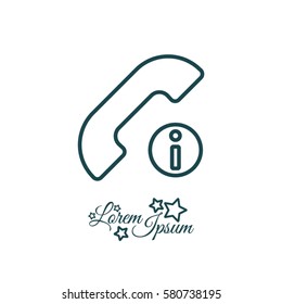 Web icon. Information call, Information about calls