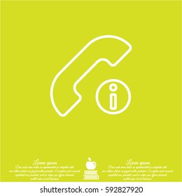 Web icon. Information call, Information about calls