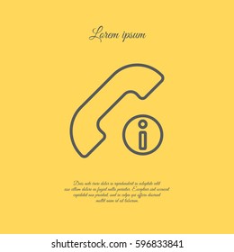 Web icon. Information call, Information about calls
