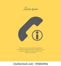 Web icon. Information call, Information about calls