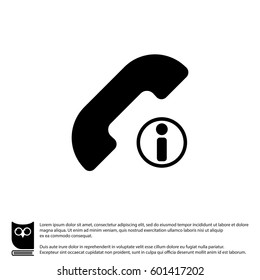 Web icon. Information call, Information about calls
