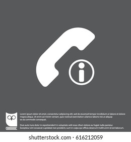 Web icon. Information call, Information about calls