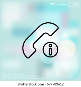 Web icon. Information call, Information about calls