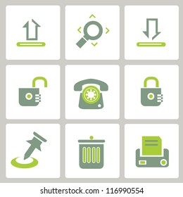 web icon, internet icon, business icon set, green icon set