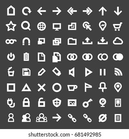 web icon. internet technology media computer menu bar tool vector.