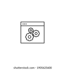 web icon, isolated web sign icon, vector illustration