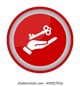 Web icon. Key in hand