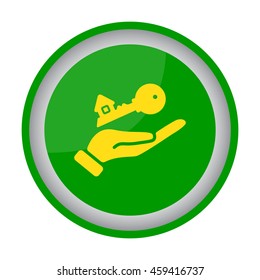 Web icon. Key in hand