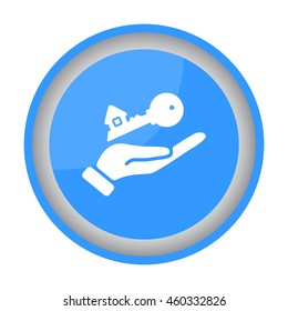 Web icon. Key in hand