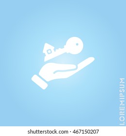 Web icon. Key in hand