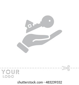 Web icon. Key in hand