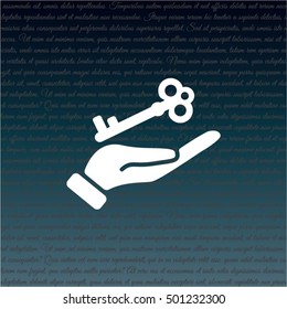 Web icon. Key in hand