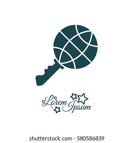 Web icon. Web key (key and planet)