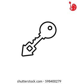 Web icon. Key. vector illustration