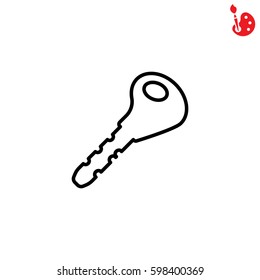 Web icon. Key. vector illustration