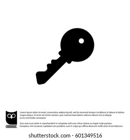 Web icon. Key. vector illustration