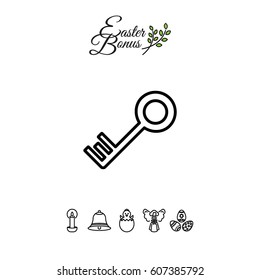 Web icon. Key. vector illustration