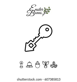 Web icon. Key. vector illustration