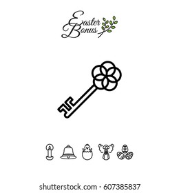Web icon. Key. vector illustration