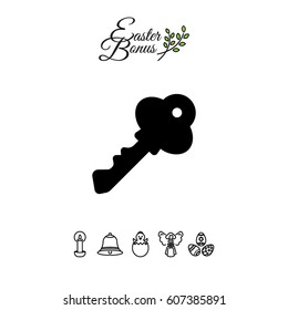 Web icon. Key. vector illustration