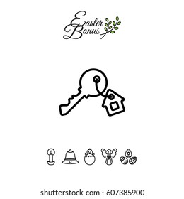 Web icon. Key. vector illustration
