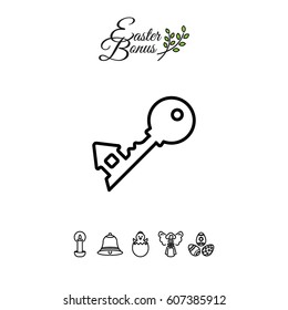 Web icon. Key. vector illustration