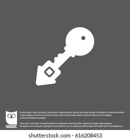 Web icon. Key. vector illustration