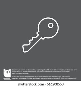 Web icon. Key. vector illustration