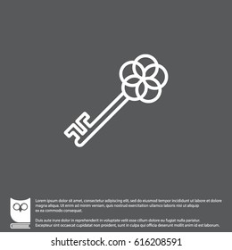 Web icon. Key. vector illustration