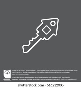 Web icon. Key. vector illustration