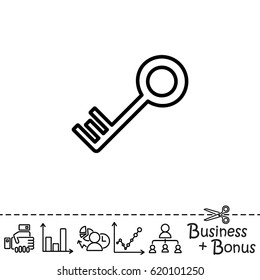 Web icon. Key. vector illustration