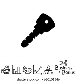 Web icon. Key. vector illustration