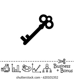 Web icon. Key. vector illustration