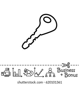 Web icon. Key. vector illustration