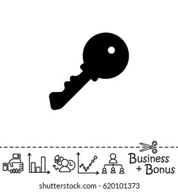 Web icon. Key. vector illustration
