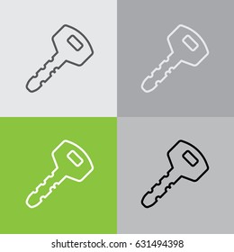 Web icon. Key. vector illustration