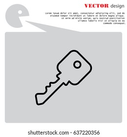 Web icon. Key. vector illustration