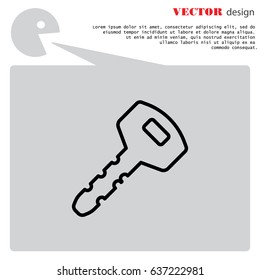 Web icon. Key. vector illustration