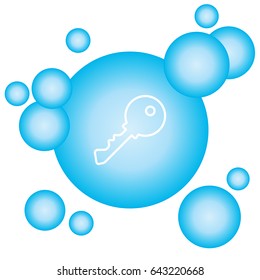 Web icon. Key. vector illustration