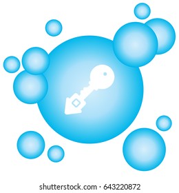 Web icon. Key. vector illustration