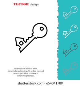 Web icon. Key. vector illustration