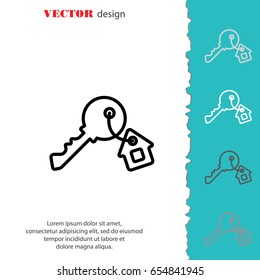 Web icon. Key. vector illustration